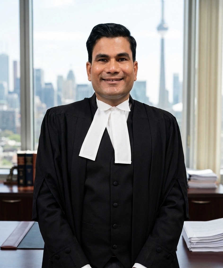 Bhoj Bhatt, Barrister, Solicitor & Notary Public, in his Toronto office